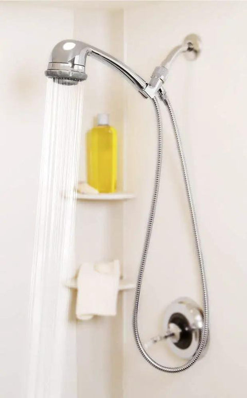Handheld Water Filtration Showerhead With Chrome Finish Cuts Chlorine And Sulfur Odor For Softer Skin And Hair 5 Spray Settings