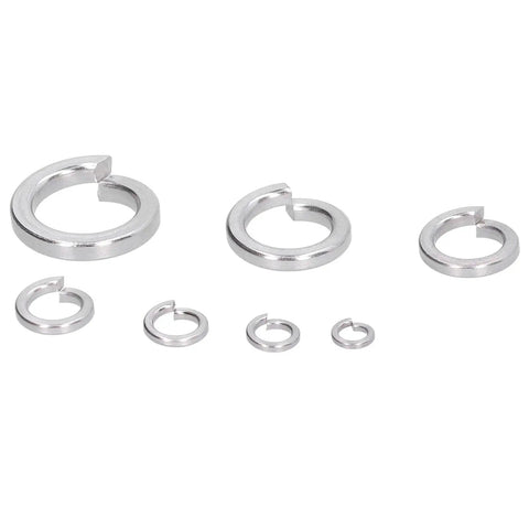 150 Piece Spring Lock Washers Kit A2 70 Stainless Steel Marine Grade Split Square Washers For Automotive DIY Construction Engineering And Home Repair Projects M3 To M5 assorted sizes