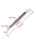 220V 350W Premium Electric Finned Tubular Heater Kicking Serious Heat With Solid Stainless Steel Spiral Heating Coil dimensions 355mm x 24mm