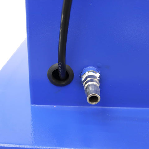 110V Horizontal Dual-Head Hydraulic Brake Shoe Riveting Machine For Auto Brake Pads Repair, Dual Rivet Heads Operate At Once, Fast And Efficient Pro Grade Truck Brake Material Replacement, Requires Air Compressor, No Power Plug Included