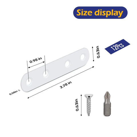 Dead Nuts Secure 12 Pack White Stainless Steel Corner Braces With 48 Screws For Heavy Duty Furniture Reinforcement And Easy Home Improvement Fixes All Year Round