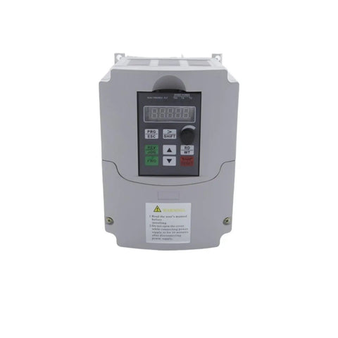 VFD Inverter Drive Two Point Two KW 3 HP 220V 12A Motor Speed Control Controller Easy Install Industrial Grade Frequency Converter front view
