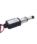 12V DC Linear Actuator With 10/15/20/25mm Stroke, Mini Electric Push Rod, silver and black finish, visible wiring