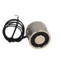 Two Pack 24V Electric Lifting Magnet With 8 Kg Pull, Circular Suction Cup Electromagnet with coil and metal housing
