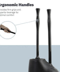 Heavy Duty Toilet Plunger And Cleaning Brush Set With Ergonomic Handles, Durable Bowl Brush, Neat Caddy ergonomic handles