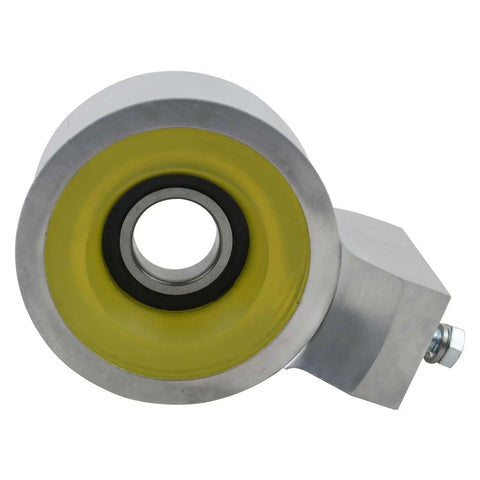 Premium Billet Aluminum Driveshaft Carrier Bearing with High Grade Polyurethane Insert, front view showcasing design.