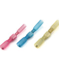 Top Notch 240 Piece Heat Shrink Butt Connector Kit For Crimping Wire Splices And Terminals Including Fork Spade And Ring Assortment Set In AWG 22 To 10 Range Perfect For Any Electrical Project You Might Have On Hand. heat shrink butt connectors, 3 sizes in pink blue yellow