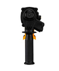 Professional Heavy Duty Cordless Rotary Hammer Drill With D Handle And One Inch Chuck, front view showing textured grip.