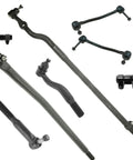 Shop Approved Eight Piece Front Steering And Suspension Refresh Pack Featuring Heavy Duty Tie Rod Ends, sway links, and sleeves.