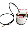Back side view of 52mm Water Temperature Gauge With 7 Color LED Backlit Tint Lens, 2 Inch Dial, Includes One Eighth NPT Sensor