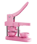 Pink 58mm DIY Button Maker Kit With 100 Button Parts And Circle Cutter 2.25 Inch Badge Press Machine