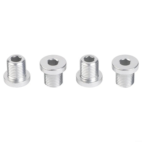 Rear Derailleur Hanger Bolts M10xP1.0 Thread, 13.8mm Length for Bike Tail Hook and Chain Tensioner Installation, Aluminum Alloy, Silver, 4 Pack