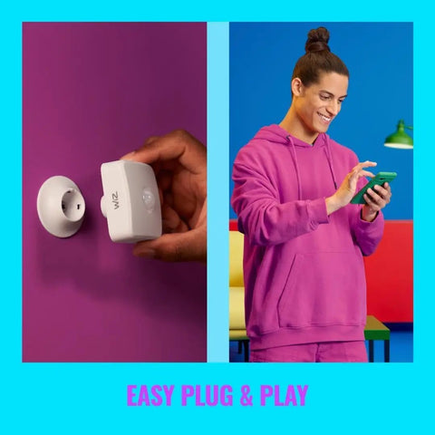 Indoor Motion Sensor Pack Of 2 For Smart Lighting That Flips Lights On When You Walk By And Off When You Leave Auto On Auto Off 2.4 GHz Wi Fi