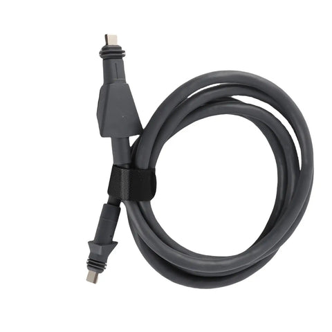 Rock Solid 6.6 Ft Ethernet Extension Cable IP68 Waterproof Flat Network Cord, tightly coiled with two RJ45 connectors visible.