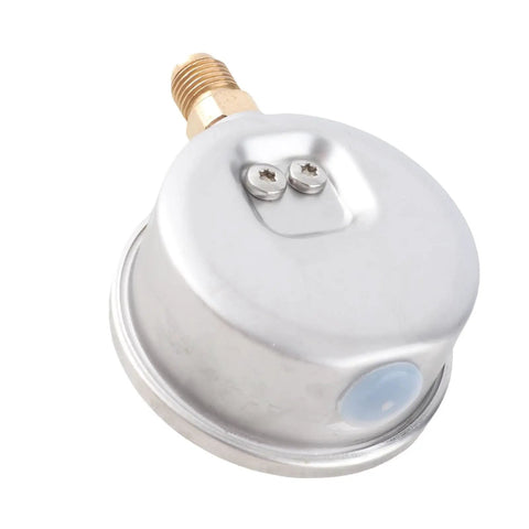 Back view of Pro Grade 0-400 Bar 0-5800 PSI Dial Hydraulic Pressure Gauge With G1 Quarter Thread metal casing