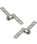 Two MY MIRONEY carbon steel 360-degree torque hinges with screws, large (front view)
