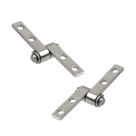 Two MY MIRONEY carbon steel 360-degree torque hinges with screws, large (front view)