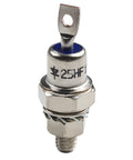Two Piece 25HFR120 And 25HF120 Diode Kit Featuring 25Amp 1200Volt Rating with metal stud construction for industrial use.