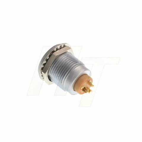 Egg CLL 3 Pin Circular Panel Mount Connector Push Pull Quick Lock Socket For Aviation, Medical, Test, Audio Video, Broadcasting, And Military Gear, Compatible With Lemo B Series And ODU L Series, brass chrome-plated panel socket