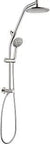 Rain Shower Head With Handheld Combo Dual Shower System With Slide Bar Adjustable Height Brushed Nickel Finish 60 Inch Hose