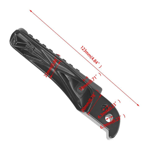 Replacement Mini Bike Foot Pegs Kit For Predator Powered Minis Fits CT200U CT200UEX BT200X CT100U CC100X Black Foot Peg with Dimensions