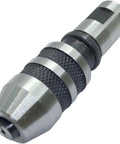Precision Lathe Tailstock Tap And Die Holder Set With MT3 Sliding Floating Design For Perfect Threading, Holds 13/16 Inch, 1 Inch And 1-1/2 Inch Button Dies In 8 Piece Kit Made Right For Heavy Duty Work. MT3 steel die holder with knurled grip