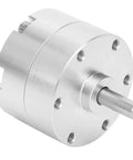 20mm stainless steel mini rotary actuator, front view showing shaft and mounting holes