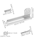 Three Pack Y-223 Refrigerator Door Hinge Kit In Galvanized Steel Silver, Universal Chest Freezer Hinge Set For Smooth Door Operation, Durable Construction, Precise Fit, Easy Retrofits, Long Lasting Stability. Diagram with hinge parts and dimensions