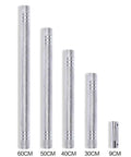 Silver steel tubes in sizes 60cm, 50cm, 40cm, 30cm, 9cm for Turn Your Dumbbells Into A Barbell With Steel Connecting Rod