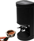 Automatic Electric Coffee Tamper 58mm with Adjustable 10 To 30 Kilogram Pressures and Smart Metal Sensor Auto Start in black.