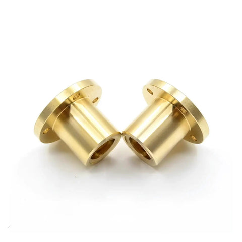 Rock Solid Trapezoidal T20 Stainless Steel Lead Screw With Snug Brass Nut 4Mm Pitch And 4Mm Lead Measuring 1000Mm Long pair of brass nuts