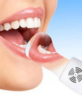 Fog Free Dental Occlusal Photography Mirror With LED Light Anti Fog Fan 360 Degree Rotating Handle Adjustable Brightness Rhodium Coated Mirror Medical Grade Stainless Steel Sterilizable Pro Grade Dental Imaging Tool All In One, close-up in mouth