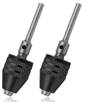 2Pcs Mini Keyless 3 Jaw Drill Chucks Adapter Quick Change Collet Converter for Electric Grinders, black metal design