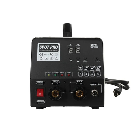 Front view of 3KW Spot Weld Dent Repair Kit With 6 Welding Modes 110V Auto Body Dent Puller Machine for cars and motorcycles