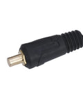 Heavy Duty Five Hundred Amp Fifteen Foot Two Gauge Pure Copper Ground Clamp Cable With Rock Solid Steel Jaw Grips And Quick Connect Hooks For Stick Arc MIG TIG Welders And Plasma Cutters Built Like A Tank For Any Backyard Shop Session close-up of the connector end.
