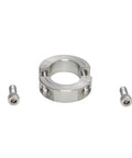 Heavy Duty 304 Stainless Steel Split Shaft Collar With H7 Bore 7/8 Inch Outer Diameter 1-5/8 Inch Thickness 1/2 Inch Linear Rail Stop Collar For Precise Shaft Positioning In Industrial Machines, with set screws