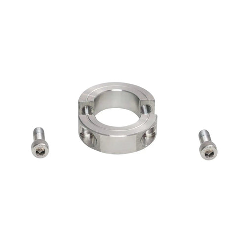 Four Pack Three Quarter Inch Bore 304 Stainless Steel Double Split Clamp On Shaft Collar With One And A Half Inch Outer Diameter And Half Inch Width Stop Collar For CNC Machines And Linear Rails Pro Grade