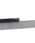 3/8 Inch By 6 Inch Overall Length Indexable Boring Bar With CCMT21.5 Carbide Inserts next to a ruler for scale