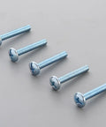 Number 8-32 X 1-1/4 Inch Truss Head Phillips Machine Screws One Pound Bulk Pack shown in a row for easy assembly and DIY projects.