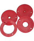 Router Table Insert Ring Set Four Piece Locking Kit With One Quarter Inch One Half Inch One And Three Sixteenths Inch And Two And A Half Inch Rings