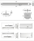 Real Smooth As Butter Cabinet Drawer Slides One Pair Heavy Duty Soft Closing Dampers Zero Hassle Installation Silent Shutting Track dimensions diagram.