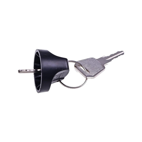 Close-up of 2 Pack Ignition Keys for Big Joe Electric Pallet Jacks and Forklifts 1115-500016-00 showing a key and fob ring.