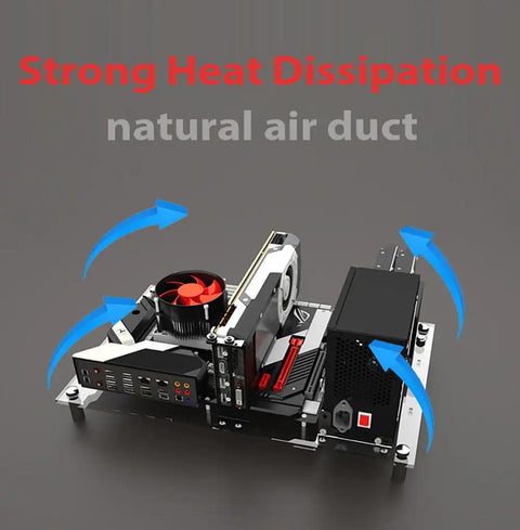 Open Air DIY PC Test Bench Acrylic Case Rack For ATX MATX ITX Motherboards With Superior Cooling And Easy Maintenance