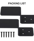 2x4 Door Barricade Brackets Z Shape Black Heavy Duty Security Lock Bar For Home Safety with screws visible