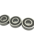 4 Pack CSK12 One Way Clutch Sprag Bearing 12x32x10mm roller assembly showing three bearings with metal and black material.