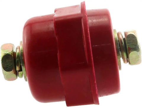 Busbar Insulator Kit 5 Piece Red Resin SM-25 M6 Polyester Standoff Insulators With Screws For Electrical Cabinets Built Tough For High Temp Fire Resistant Durable And Easy Install, red epoxy resin standoff with M6 bolts
