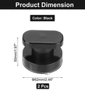 2 Pack Suction Cup Door Handle For Glass Doors And Showers No Drill Self Stick Instant Push Pull Armrest Black 62x50mm Easy Install For Windows Cabinets Toilets Bathroom Home, black 62x50mm dimension view