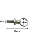 Two Pack M8 Spring Index Plunger With Pull Ring 304 Stainless Steel, 46x16x8mm, shown with pull ring detail.