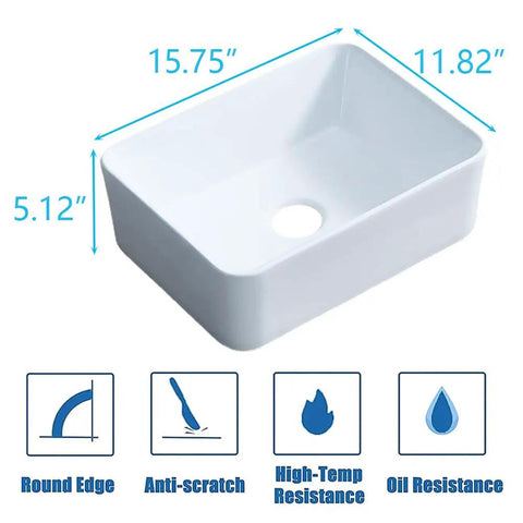 Ceramic Vessel Sink 16x12 Inch For Modern Bathroom Vanity Bowl With A Rock Solid Glaze and benefits like anti-scratch and oil resistance