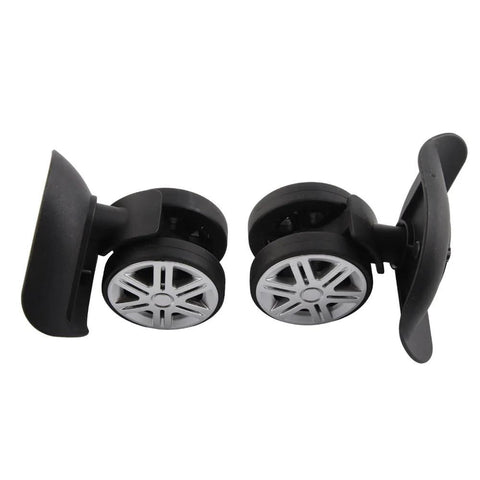 2 Pack Universal Luggage Replacement Wheels 360 Degree Silent Swivel Casters For Suitcases And Trolleys With 12 Screws Durable Plastic